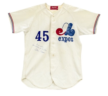 Steve Rogers 1973 Game Worn and Signed Montreal Expos Rookie Jersey